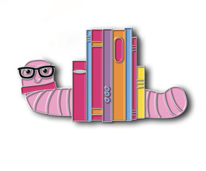 Bookworm Enamel Pin