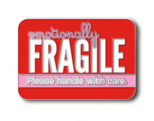 Fragile Enamel Pin