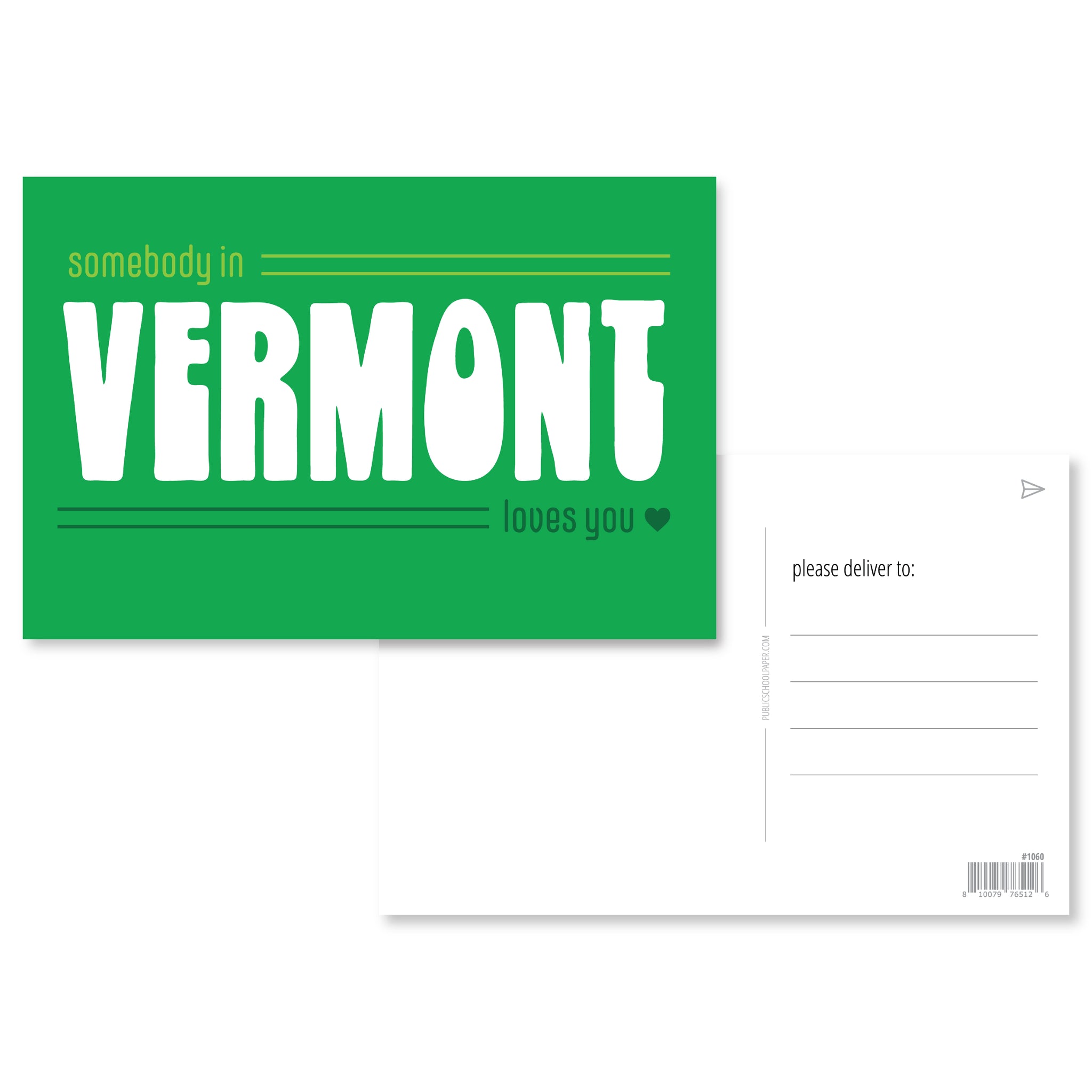 Somebody In Vermont Loves You Post Card Set