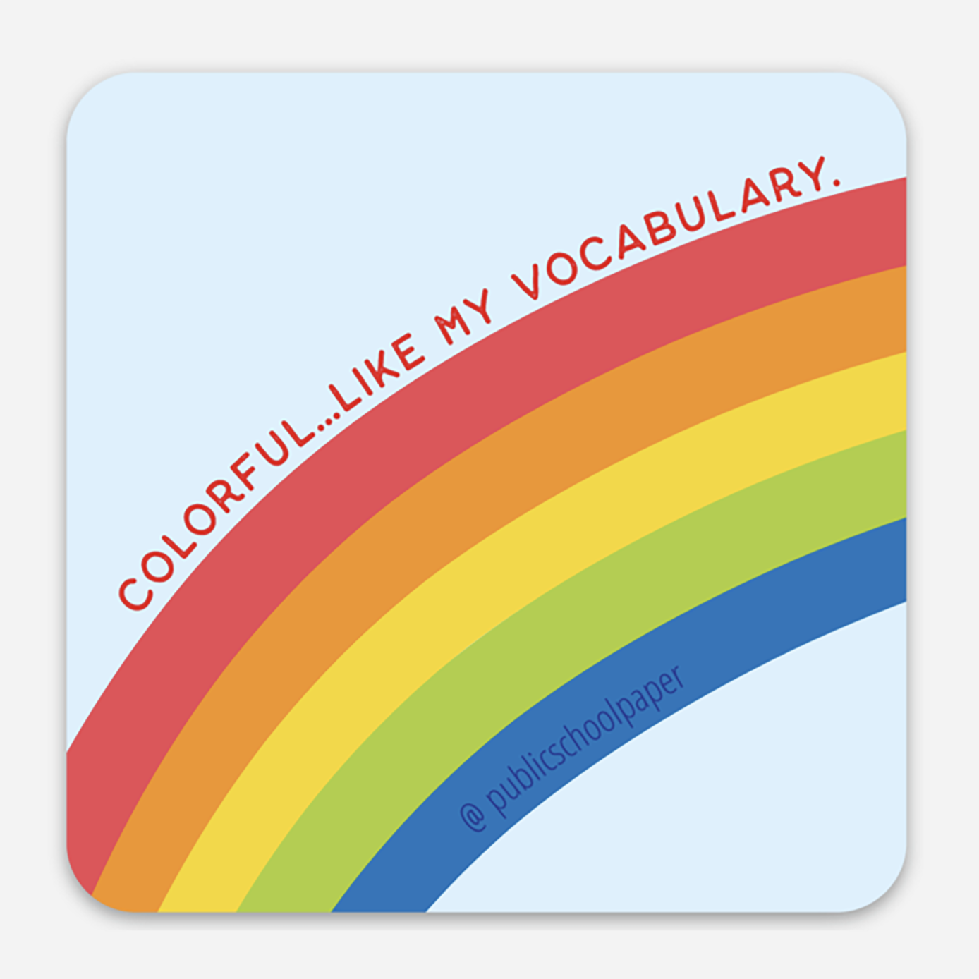 Vocabulary Rainbow Sticker