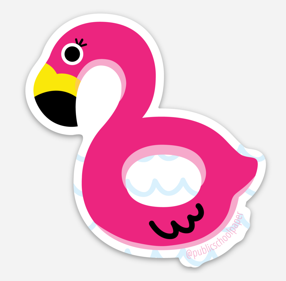 Flamingo Floatie Vinyl Sticker