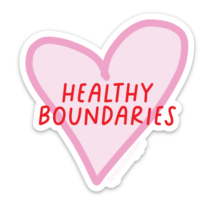 Healthy Boundaries Vinyl Sticker