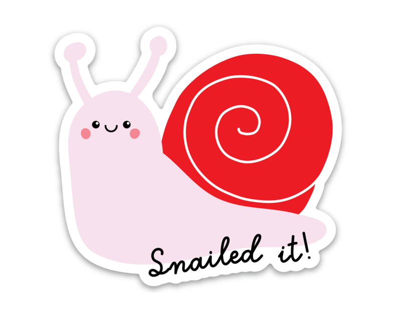 Snailed It Vinyl Sticker
