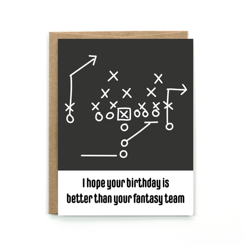 Fantasy Football Birthday Card