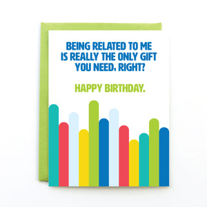 Related To Me Birthday Card