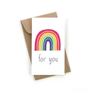 For You Rainbow Mini Card