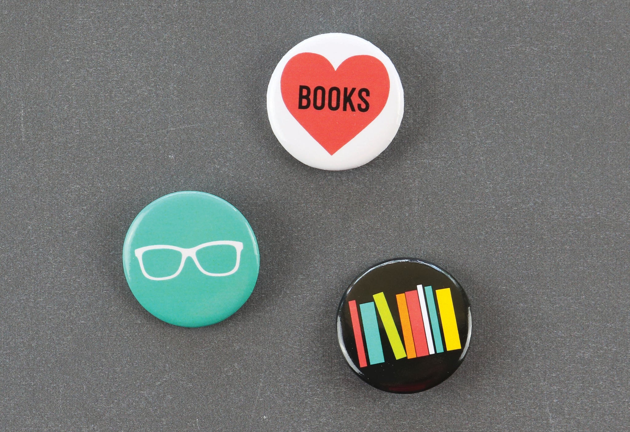 Bookworm Button Set
