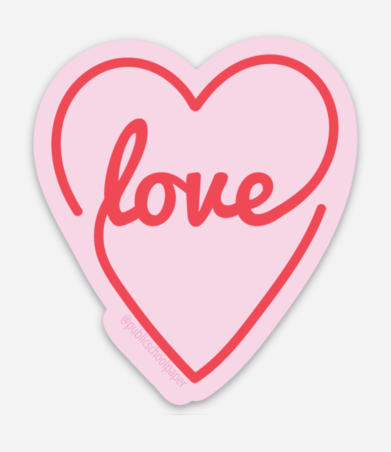 Love Heart Vinyl Sticker
